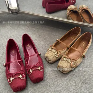 Buckle Bow Flat Mary Jane Shoes