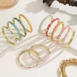 Four-Leaf Clover Enamel Bracelet