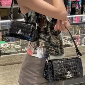 Glossy Patent Leather Underarm Bag