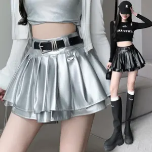 High-Waisted Pleated Skirt