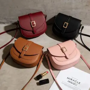 Metal Buckle Adjustable Crossbody Bag