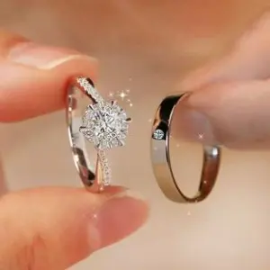 Simulated Moissanite Wedding Ring