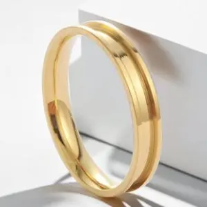 Smooth Groove Couple Ring