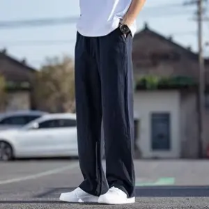 Straight Loose Wide Leg Linen Pants