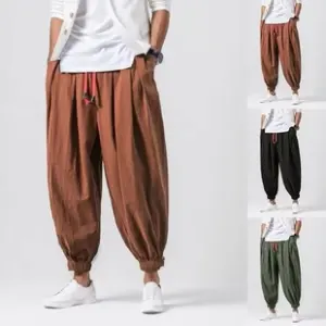 Wide Leg Lantern Pants for Men