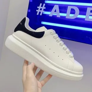 Platform Thick-Sole White Sneakers
